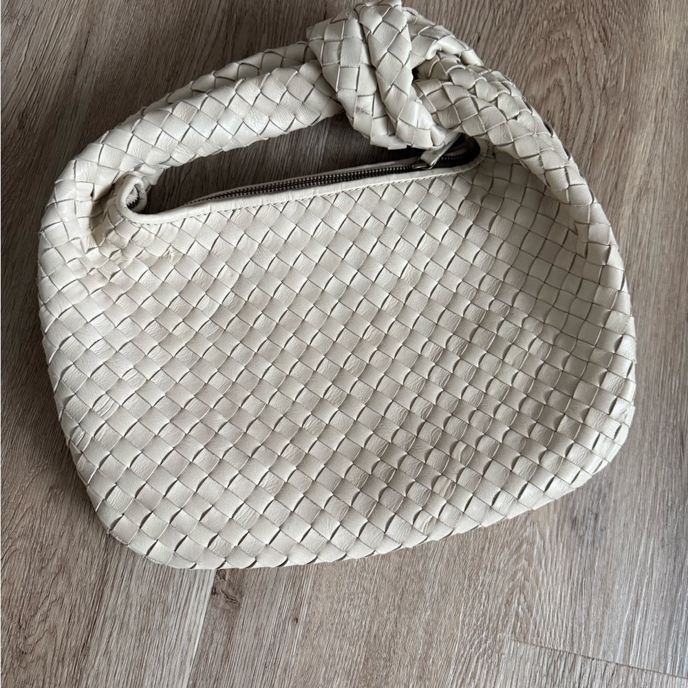 Leather Woven Handbag